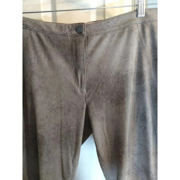 Philosophy Pants Brown Faux Suede Sz 8 Waist 32 Inseam 28 Rise 10 - Picture 5 of 9